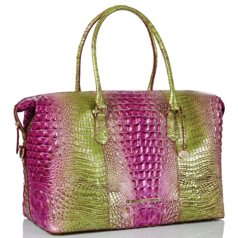 Women's Brahmin Duxbury Weekender Travel Bags Limeade Ombre Melbourne | RERC3217