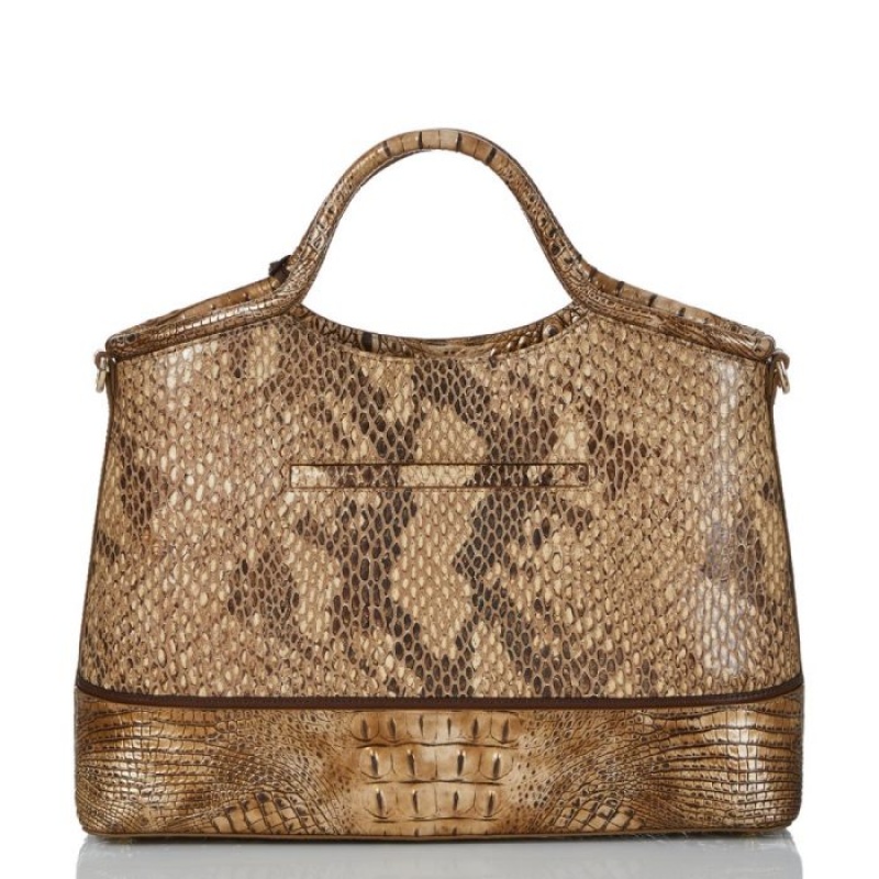 Women's Brahmin Elaine Satchel Bags Cashew Cooper | TLCK1568