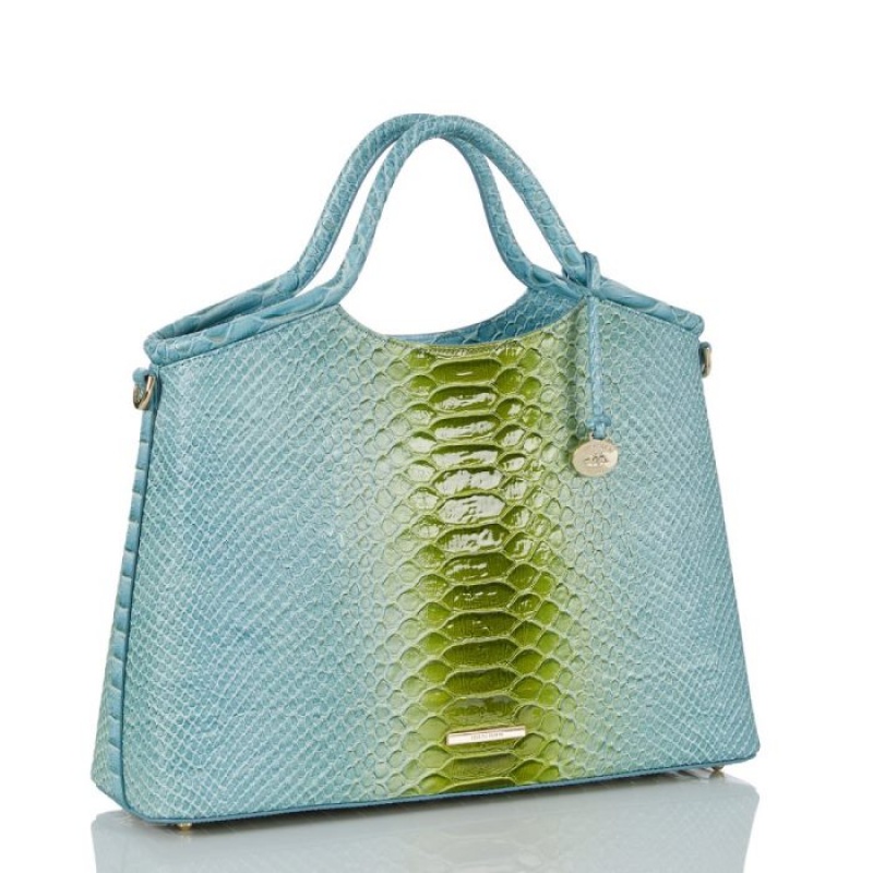 Women's Brahmin Elaine Satchel Bags Limeade Rivers | MIXG1404