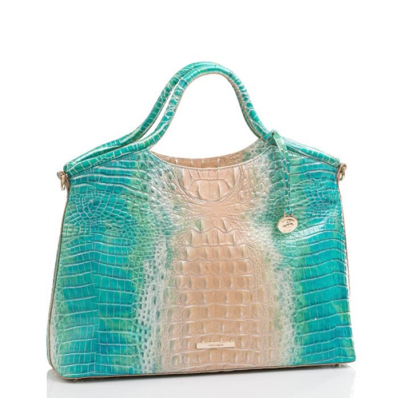 Women's Brahmin Elaine Satchel Bags Ocean Ombre Melbourne | IBSR1562