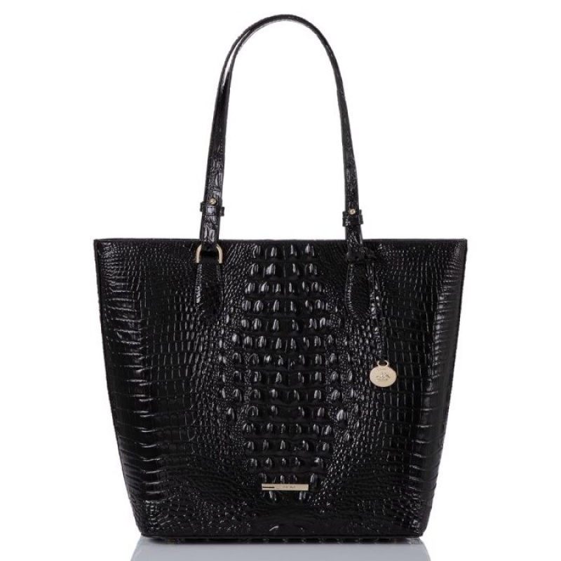 Women\'s Brahmin Ellen Tote Bags Black | TPAG6907