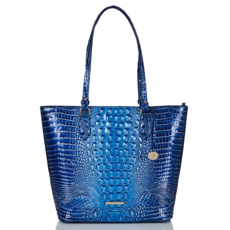 Women\'s Brahmin Ellen Tote Bags Blue | PDFK6298