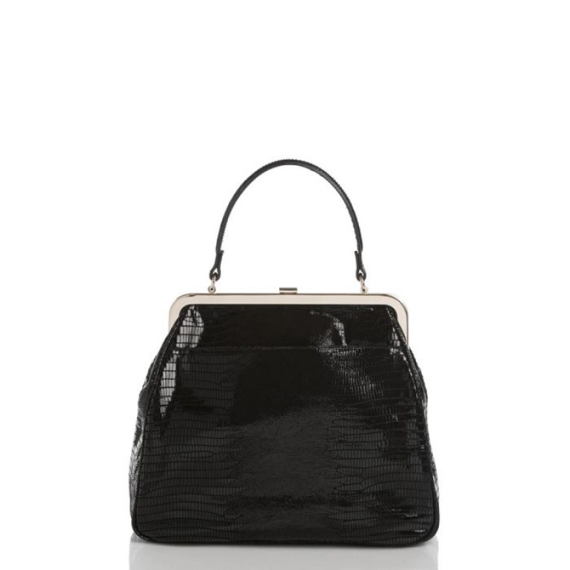 Women's Brahmin Emmy Satchel Bags Black | FDEO8047