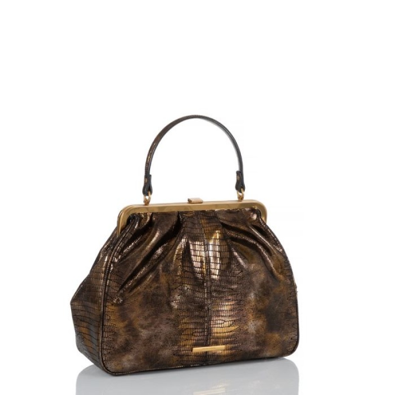 Women's Brahmin Emmy Satchel Bags Brown | LOYV6130