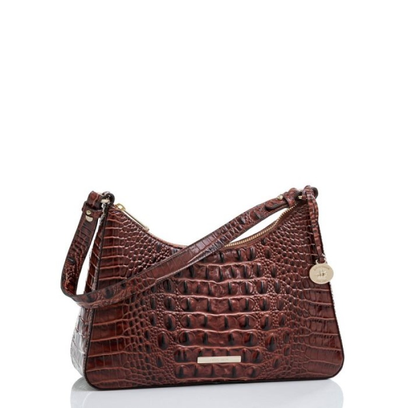 Women's Brahmin Esme Shoulder Bags Pecan Melbourne | BXVJ0353