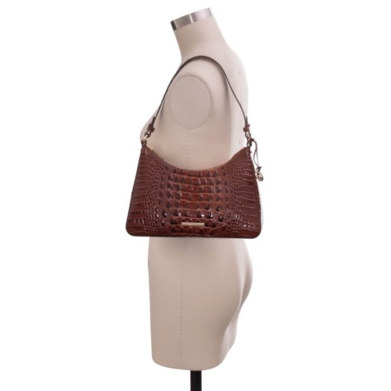 Women's Brahmin Esme Shoulder Bags Pecan Melbourne | BXVJ0353