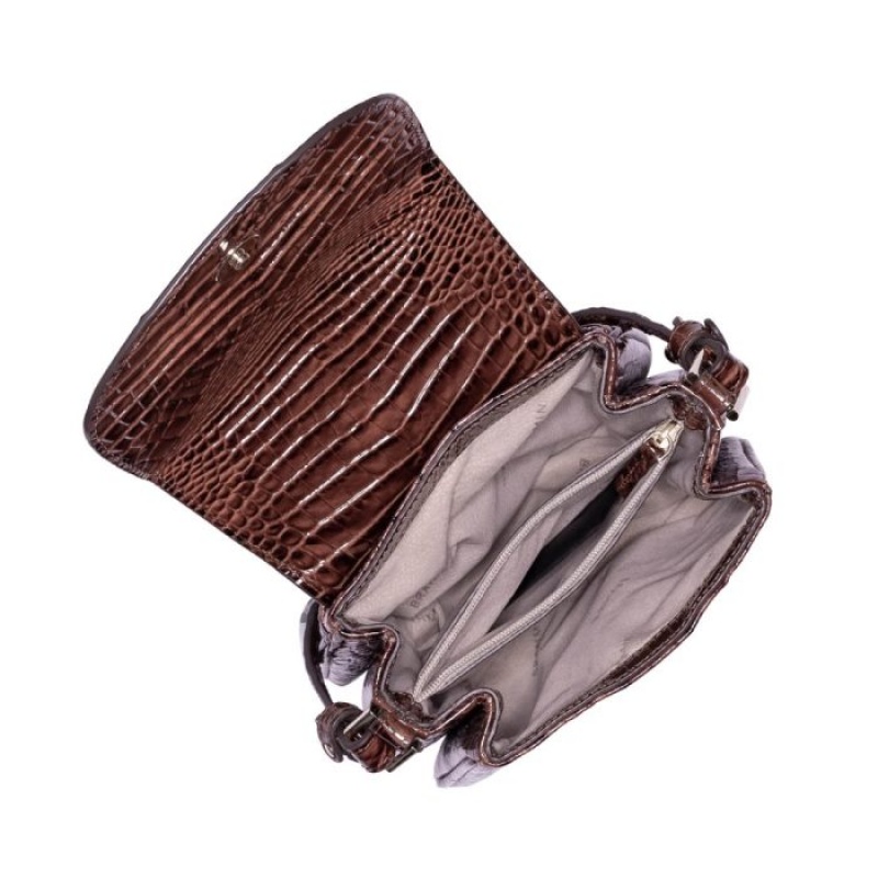 Women's Brahmin Everlee Crossbody Bags Pecan Melbourne | IYJE7632