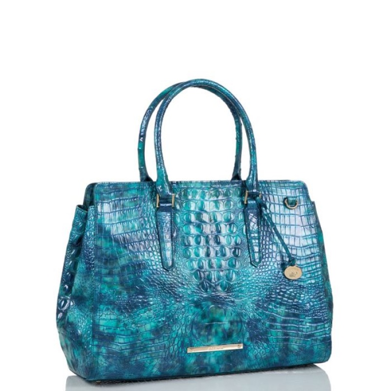 Women's Brahmin Finley Carryall Satchel Bags Tonic Melbourne | WNLE6161