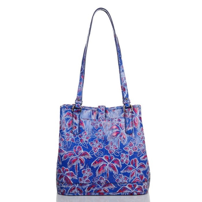 Women's Brahmin Fiora Bucket Bags Blue | HFZY8483