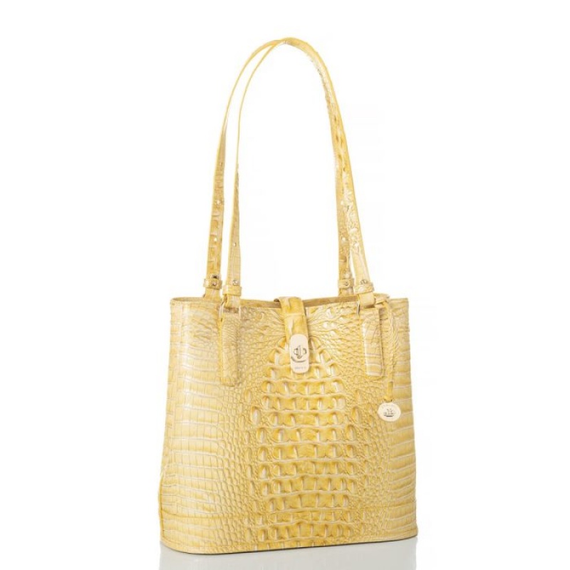 Women's Brahmin Fiora Bucket Bags Butter Melbourne | ZOUW0179