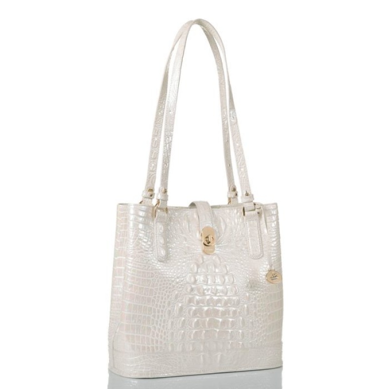 Women's Brahmin Fiora Bucket Bags Milk Melbourne | IEPH9843