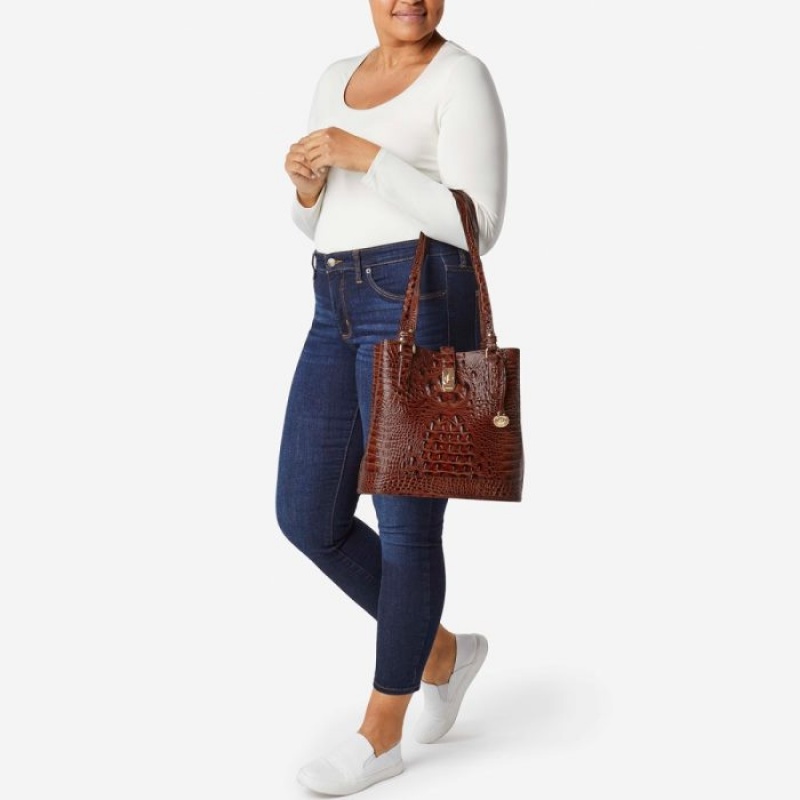 Women's Brahmin Fiora Bucket Bags Milk Melbourne | IEPH9843