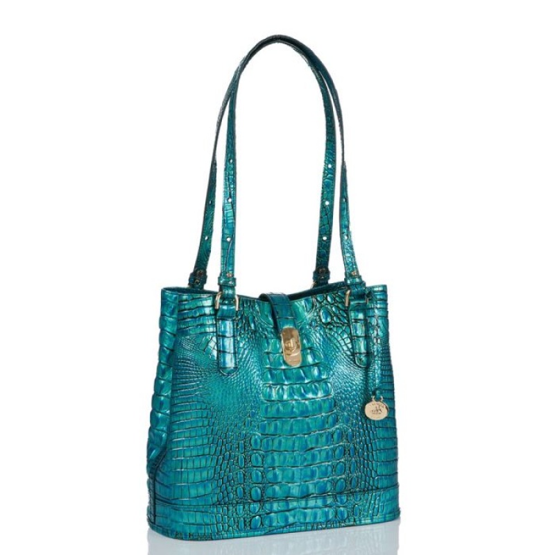 Women's Brahmin Fiora Bucket Bags Peacock | SEGG3384