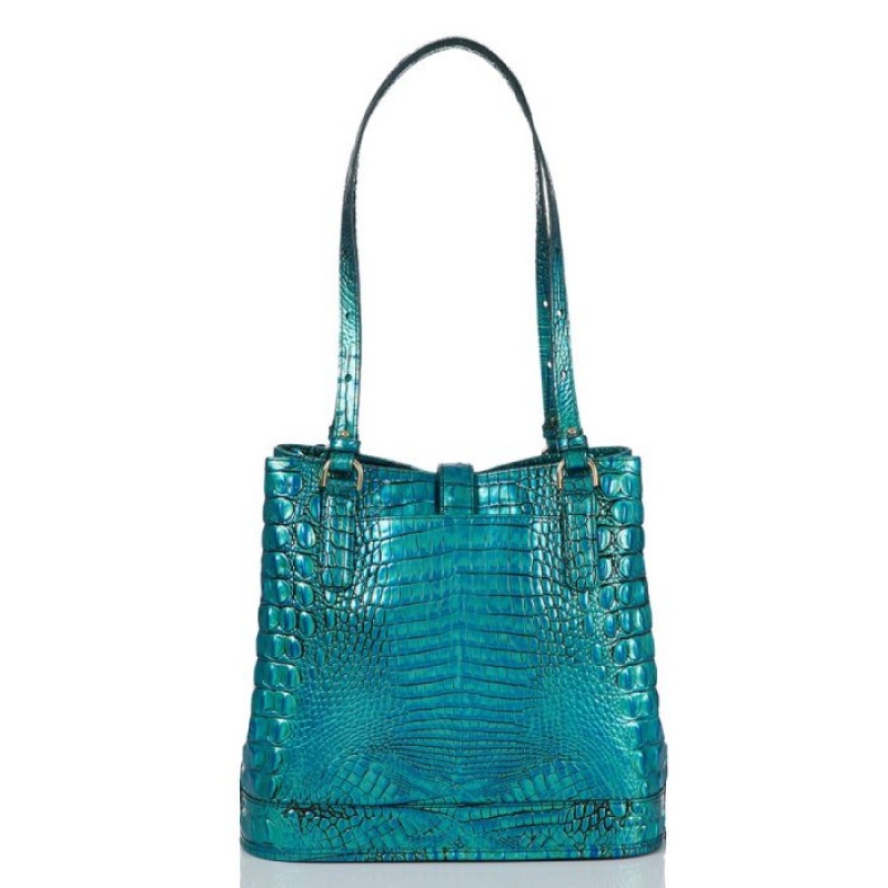 Women's Brahmin Fiora Bucket Bags Peacock | SEGG3384