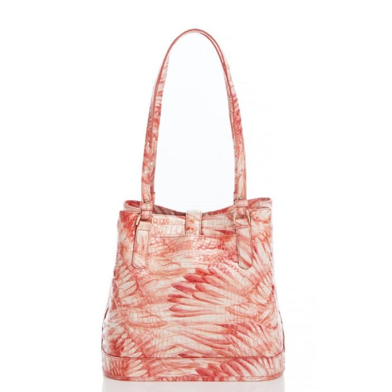 Women's Brahmin Fiora Bucket Bags Pink | NGYU0615