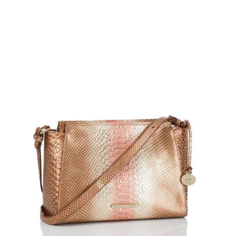 Women's Brahmin Hillary Crossbody Bags Beige | GXWS7877