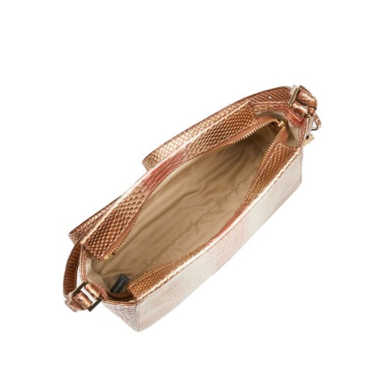 Women's Brahmin Hillary Crossbody Bags Beige | GXWS7877