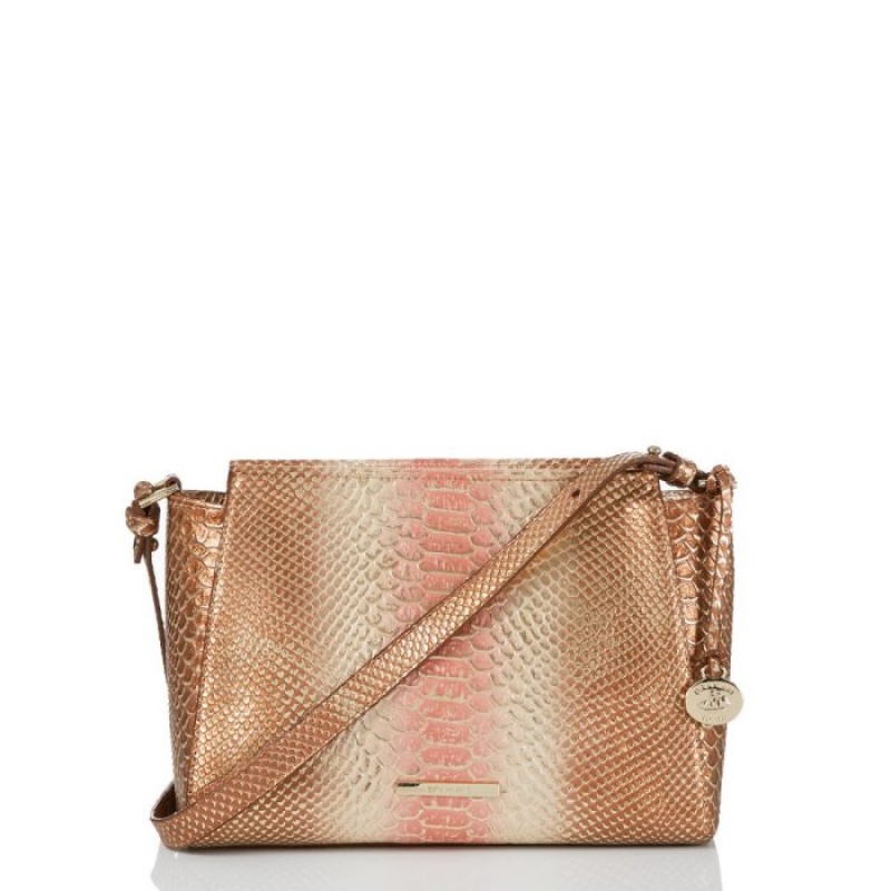 Women\'s Brahmin Hillary Crossbody Bags Beige | GXWS7877