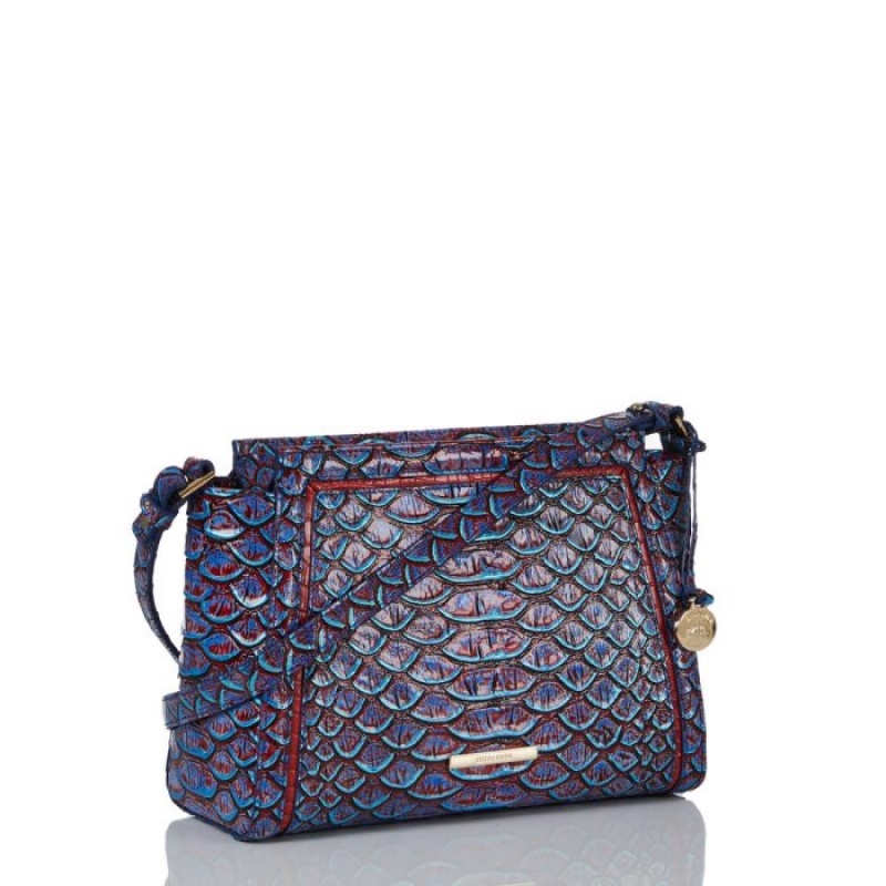 Women's Brahmin Hillary Crossbody Bags Blue | TFWJ5477