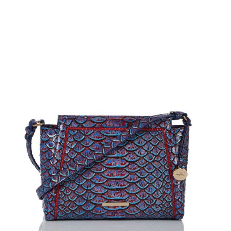 Women\'s Brahmin Hillary Crossbody Bags Blue | TFWJ5477