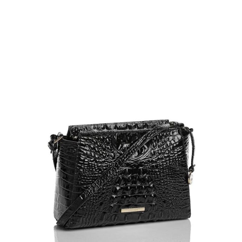 Women's Brahmin Hillary Crossbody Bags Black | SXZU4626