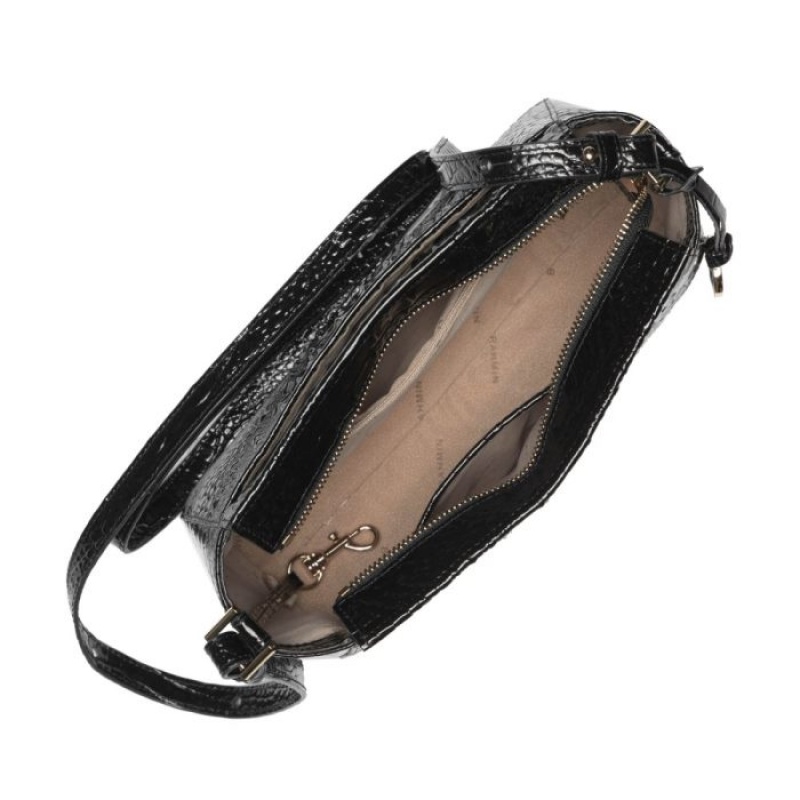 Women's Brahmin Hillary Crossbody Bags Black | SXZU4626