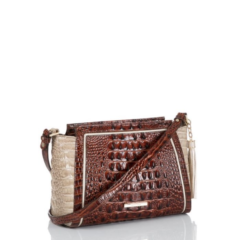 Women's Brahmin Hillary Crossbody Bags Clay Caye | XEFU2231