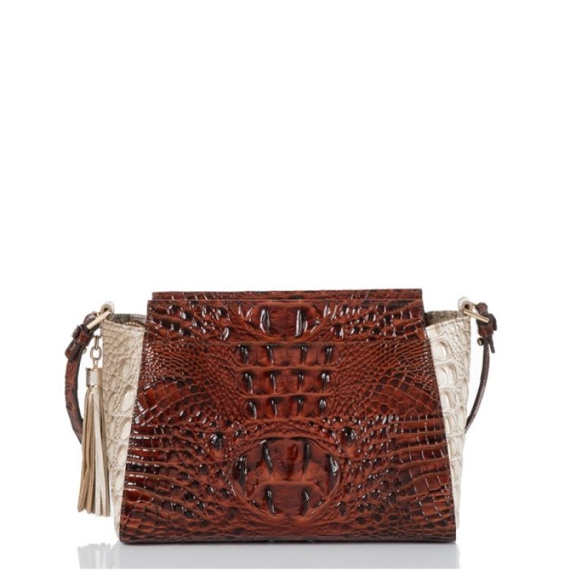 Women's Brahmin Hillary Crossbody Bags Clay Caye | XEFU2231