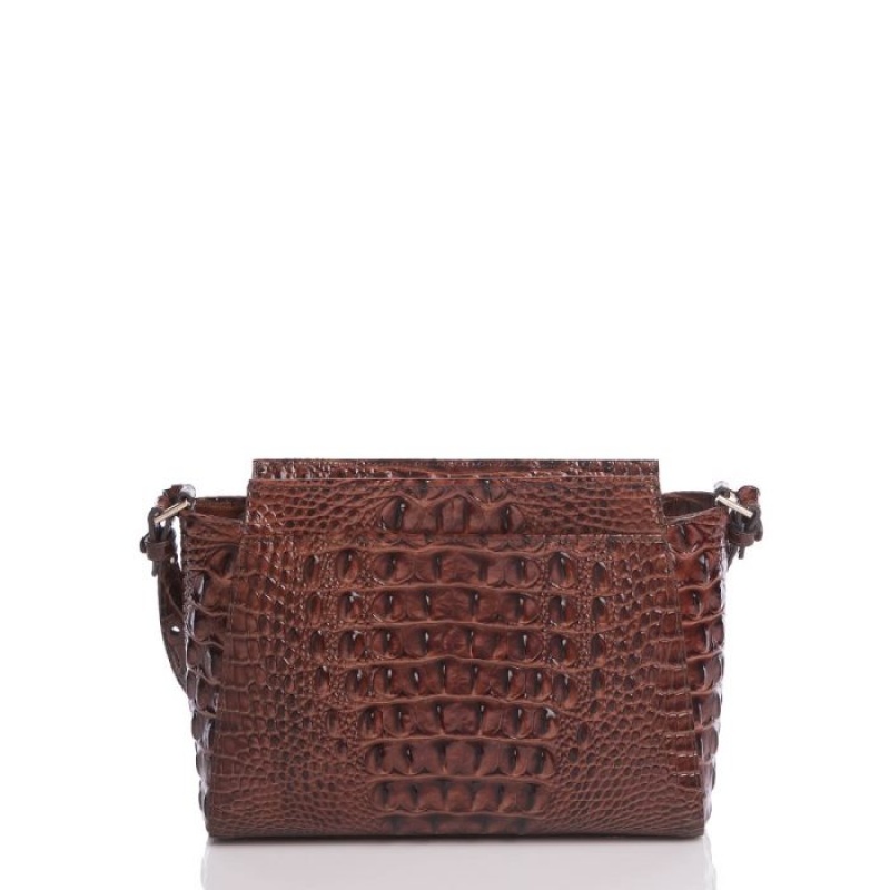 Women's Brahmin Hillary Crossbody Bags Pecan Melbourne | OMVE2687