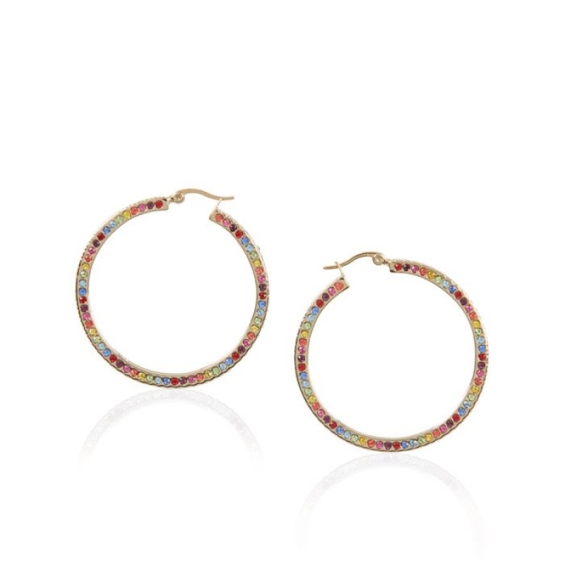 Women\'s Brahmin Hoop Crystal Earring Jewelry Multicolor | XIEK5154