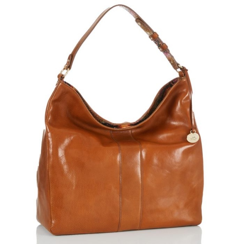 Women's Brahmin Isabella Shoulder Bags Brown | BOIZ8877