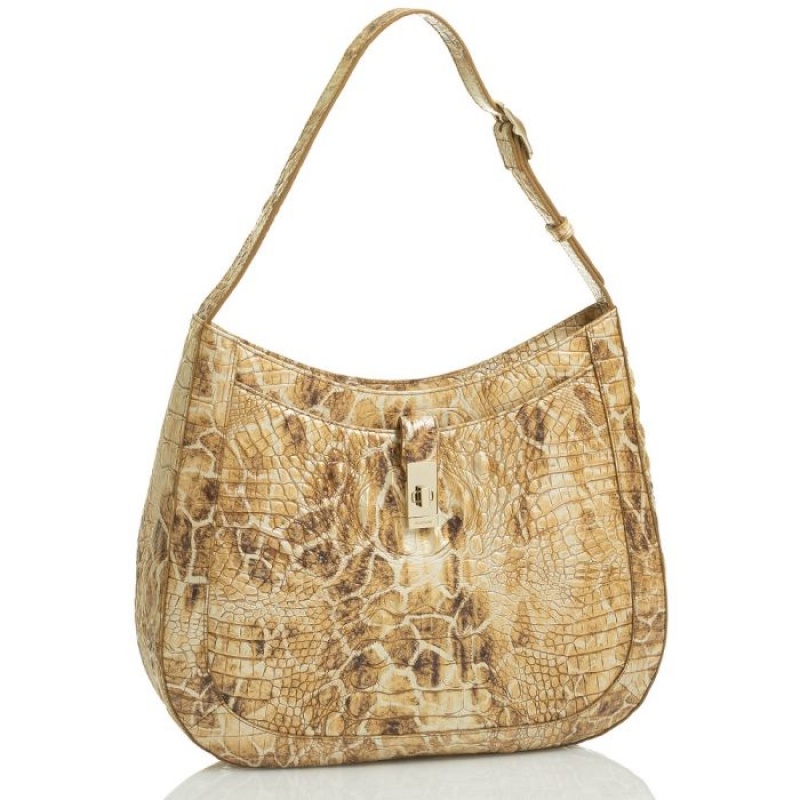 Women's Brahmin Johanna Shoulder Bags Brown | EBLB5662