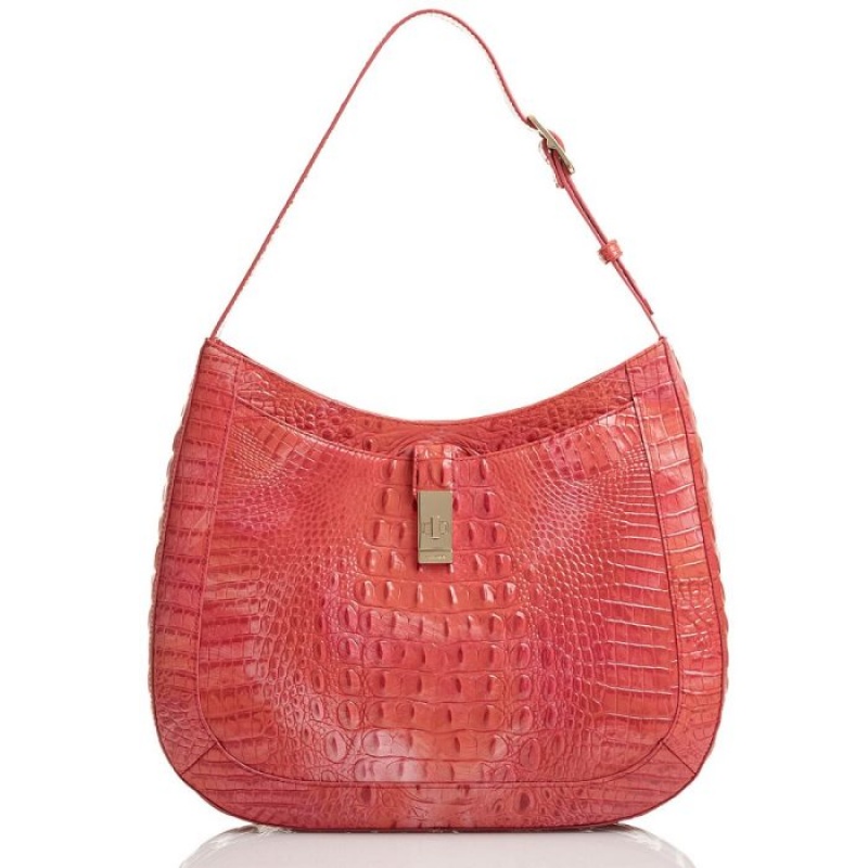 Women\'s Brahmin Johanna Shoulder Bags Coral | CKUZ6113