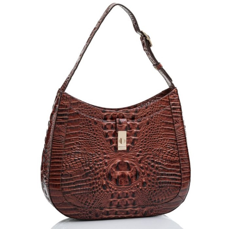 Women's Brahmin Johanna Shoulder Bags Pecan Melbourne | BLPD3196