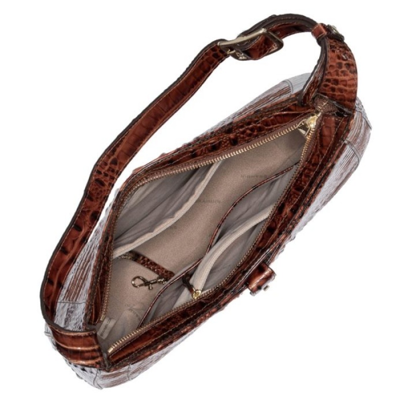 Women's Brahmin Johanna Shoulder Bags Pecan Melbourne | BLPD3196