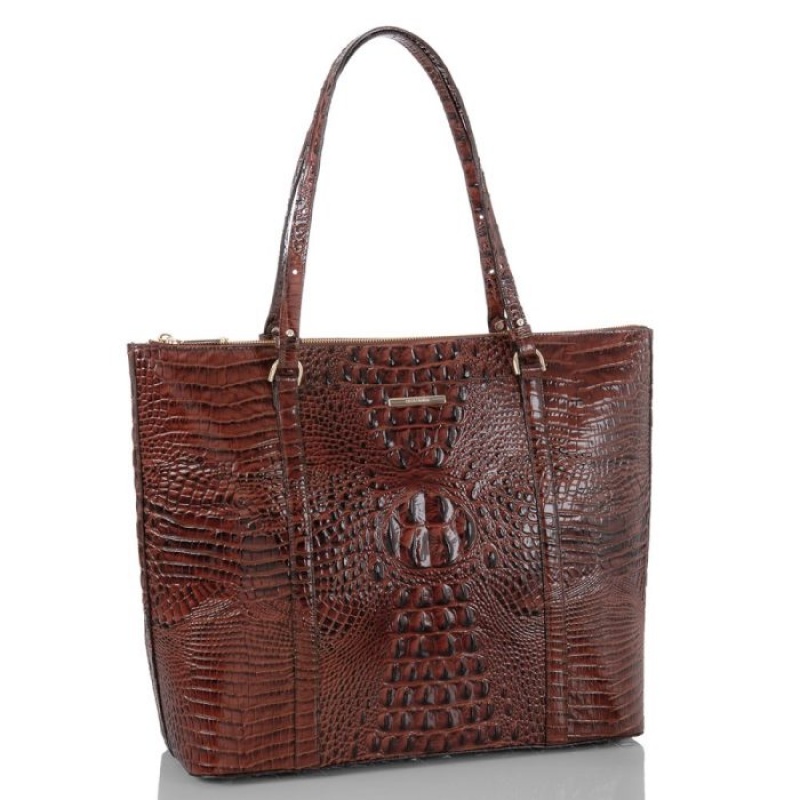 Women's Brahmin Jules Travel Bags Pecan Melbourne | IZLB8953