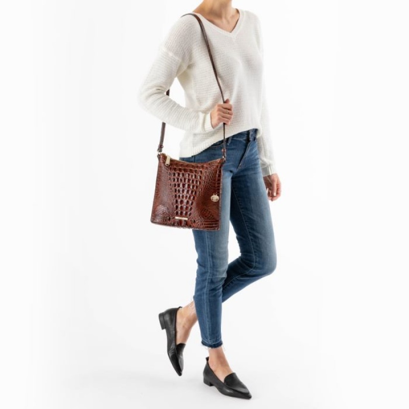 Women's Brahmin Katie Crossbody Bags Brown | ZHBD5585