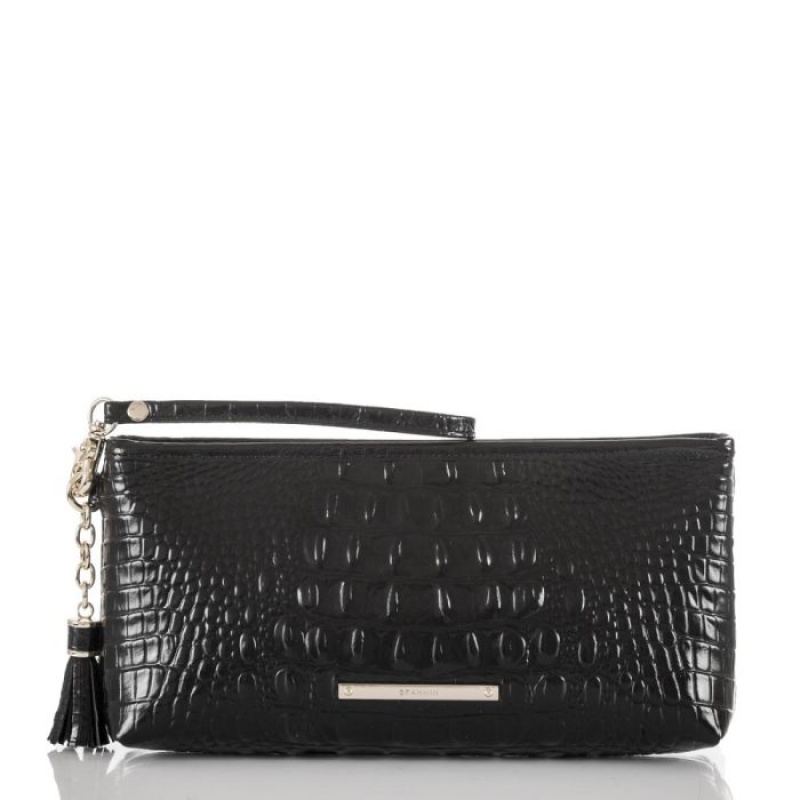 Women\'s Brahmin Kayla Wallets Black | YLRC8137