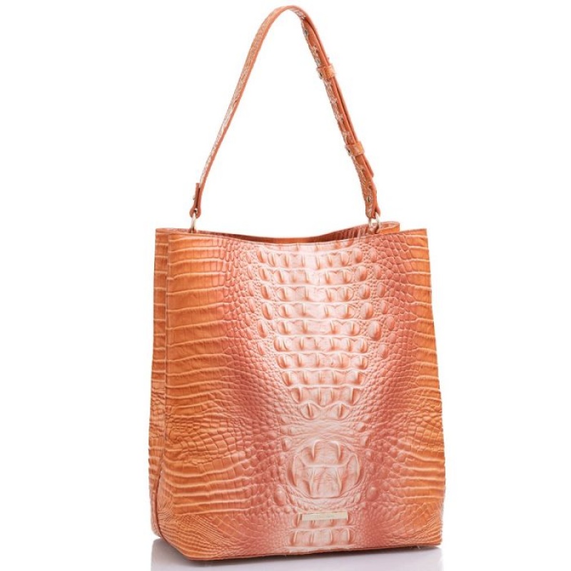 Women's Brahmin Large Amelia Bucket Bags Sherbert Ombre Melbourne | VQUI1554