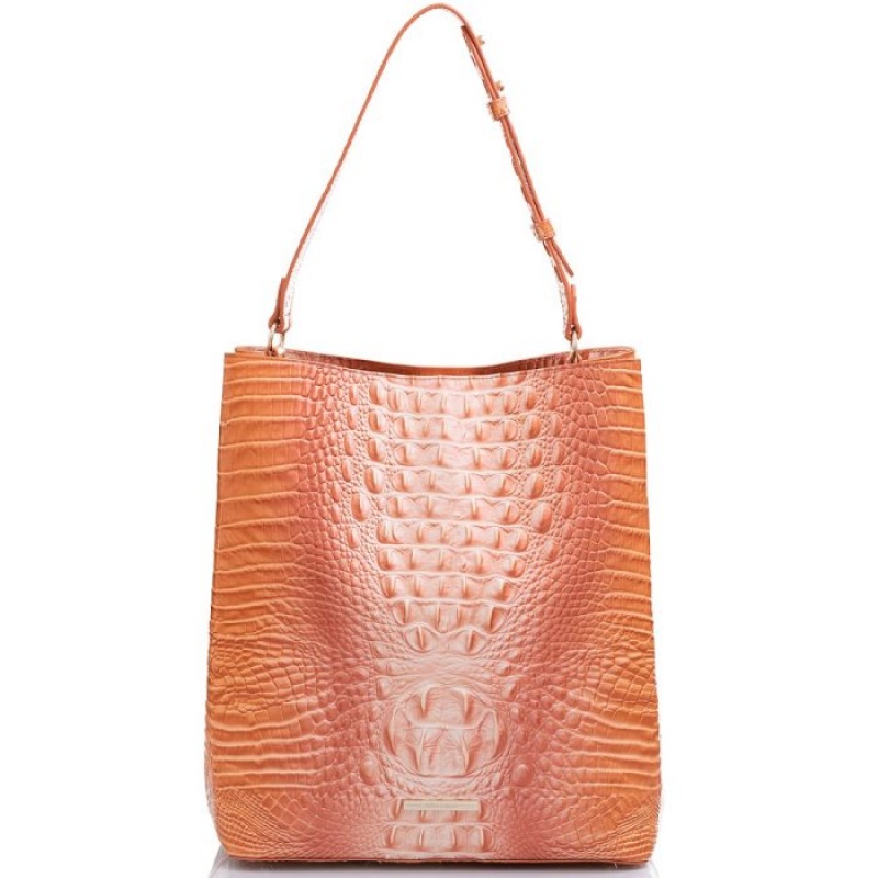 Women\'s Brahmin Large Amelia Bucket Bags Sherbert Ombre Melbourne | VQUI1554