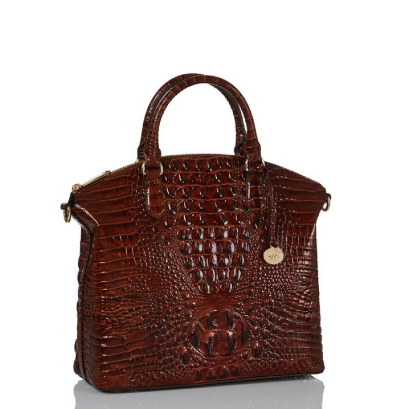 Women's Brahmin Large Duxbury Satchel Satchel Bags Pecan Melbourne | GKBV2024