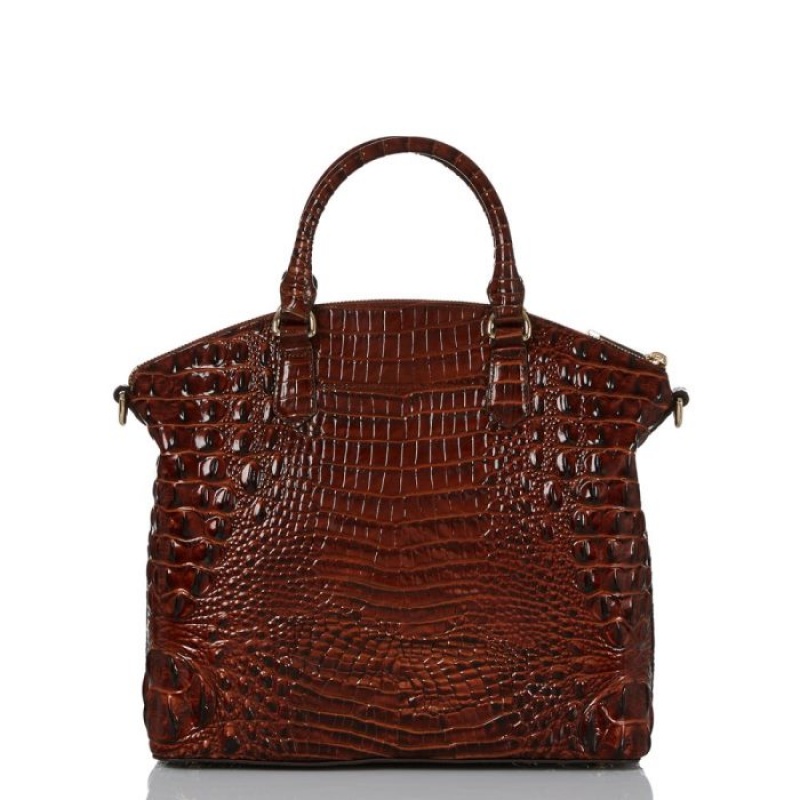 Women's Brahmin Large Duxbury Satchel Satchel Bags Pecan Melbourne | GKBV2024