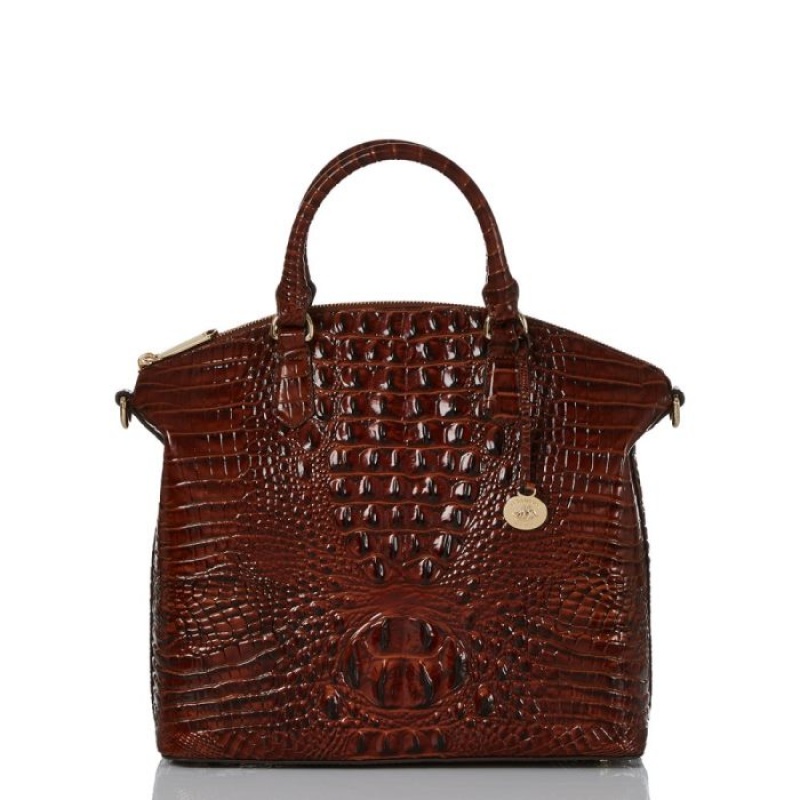 Women\'s Brahmin Large Duxbury Satchel Satchel Bags Pecan Melbourne | GKBV2024