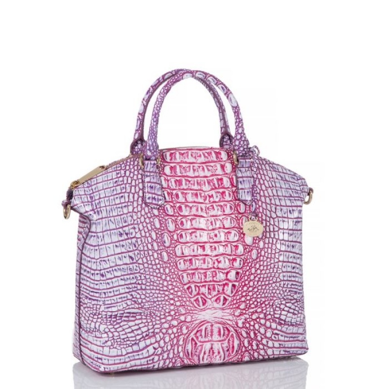 Women's Brahmin Large Duxbury Satchel Satchel Bags Boysenberry Ombre Melbourne | WOQM3493