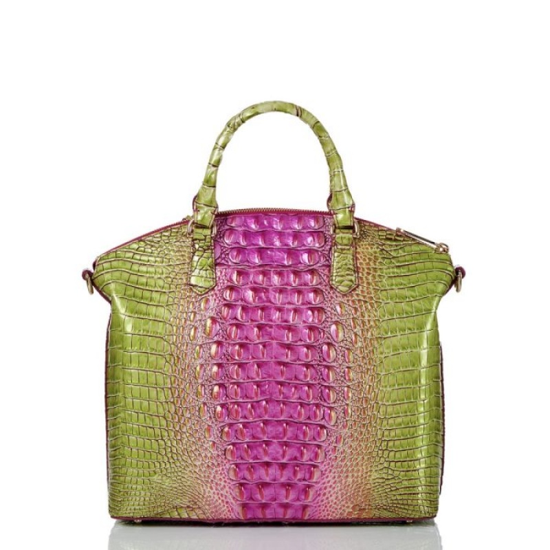 Women's Brahmin Large Duxbury Satchel Satchel Bags Limeade Ombre Melbourne | MKAE1426