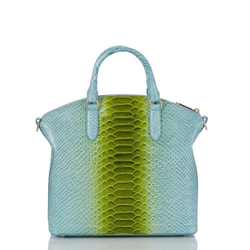 Women's Brahmin Large Duxbury Satchel Satchel Bags Limeade Rivers | JYSJ7332