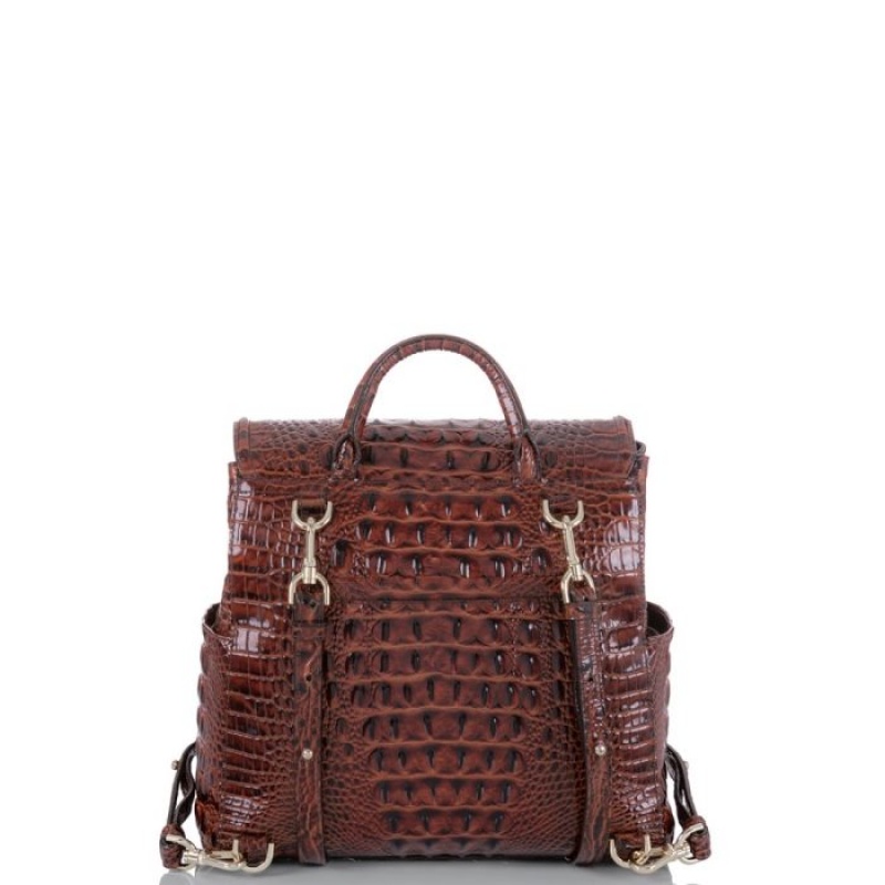 Women's Brahmin Liz Backpacks Pecan Melbourne | CPJK3126