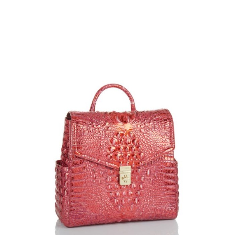 Women's Brahmin Liz Backpacks Red | OHTK1507