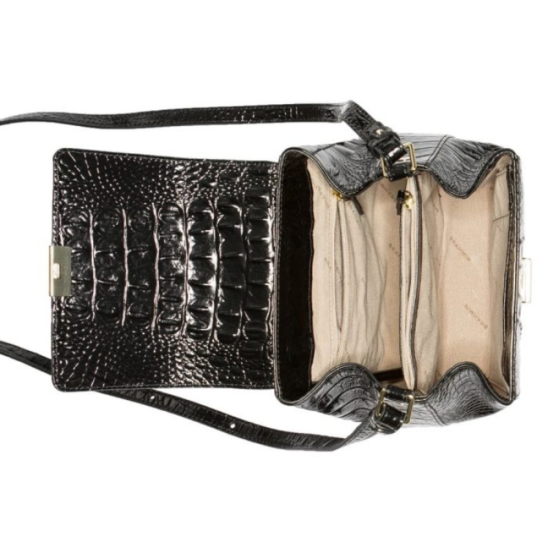 Women's Brahmin Margo Crossbody Bags Black | JVUJ1035