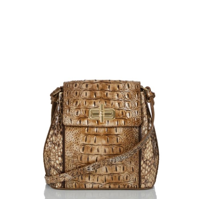 Women\'s Brahmin Margo Crossbody Bags Cashew Cooper | FHHM6969